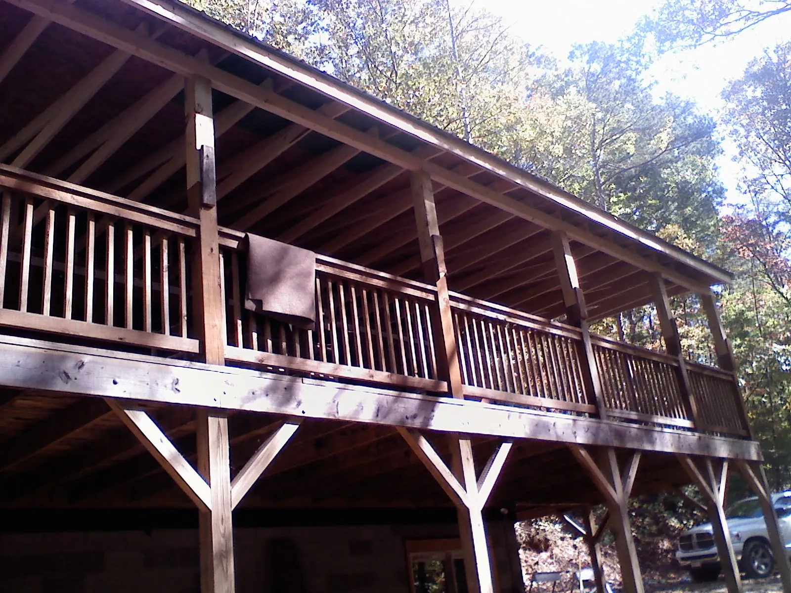 Timber framing under a new elevated porch and deck — Roof Leak Repair in La Plata by Roofing Brothers